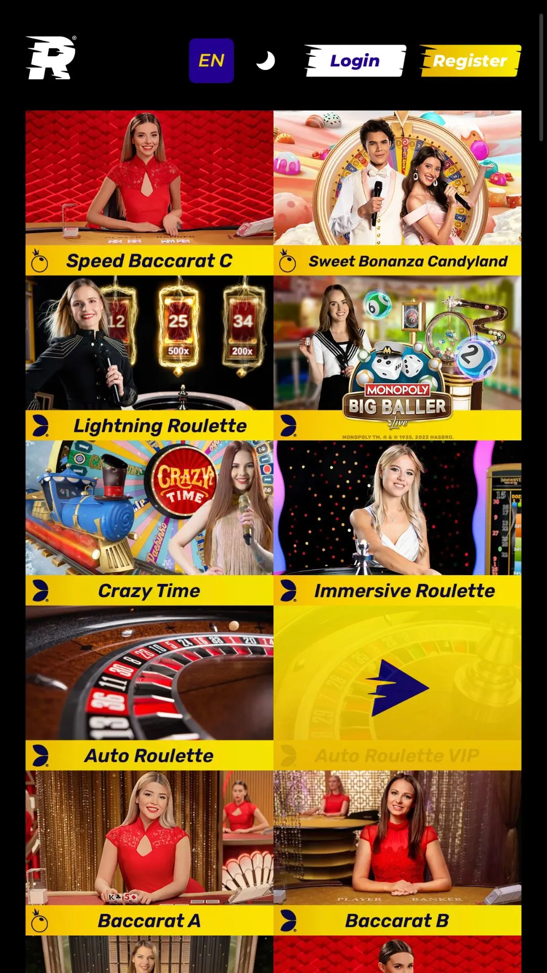 Mobile screenshot for Race Casino with name: Race Casino Live Games